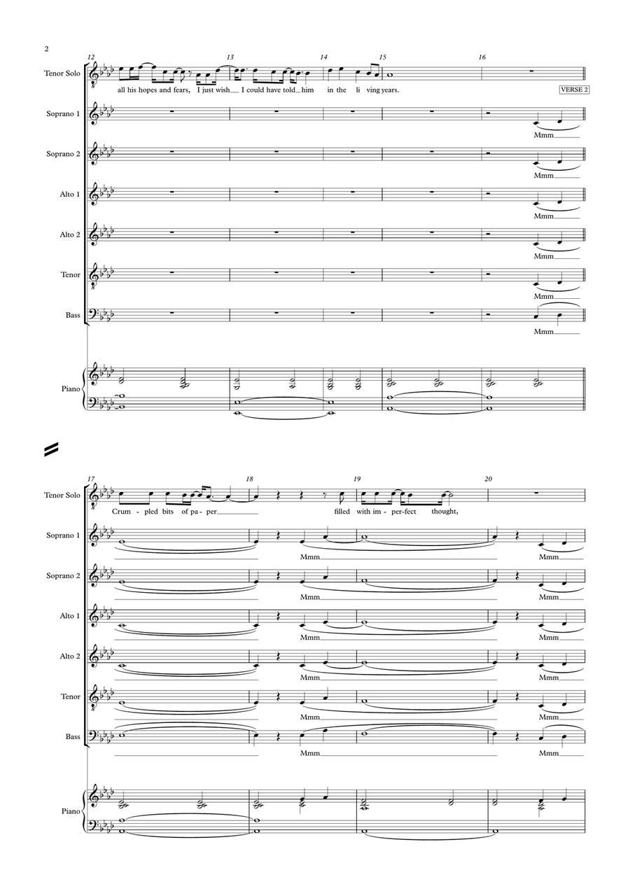The Living Years Divisi scores gallery preview page 2