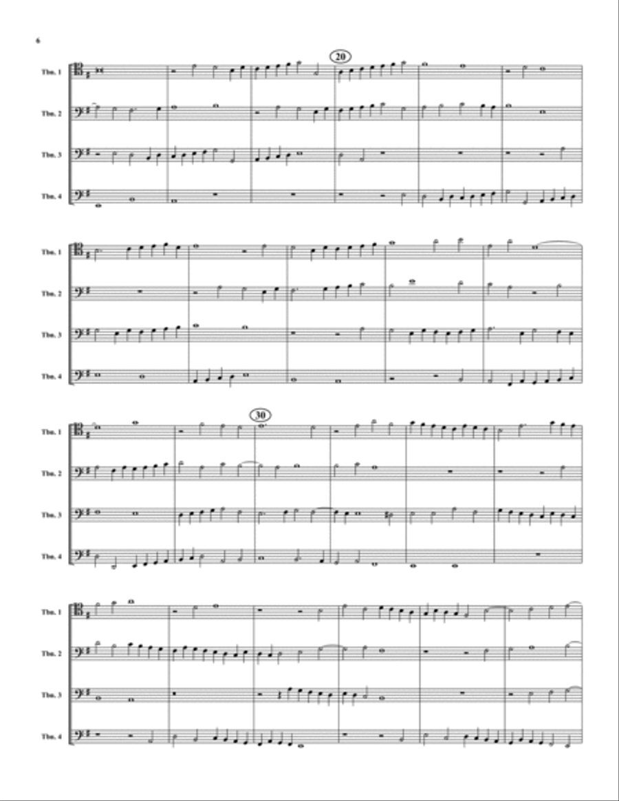 Eight Ricercari Trombone Quartet scores gallery preview page 6
