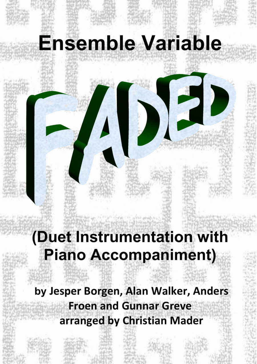 Faded Faded Trombone Duet scores gallery preview page 1