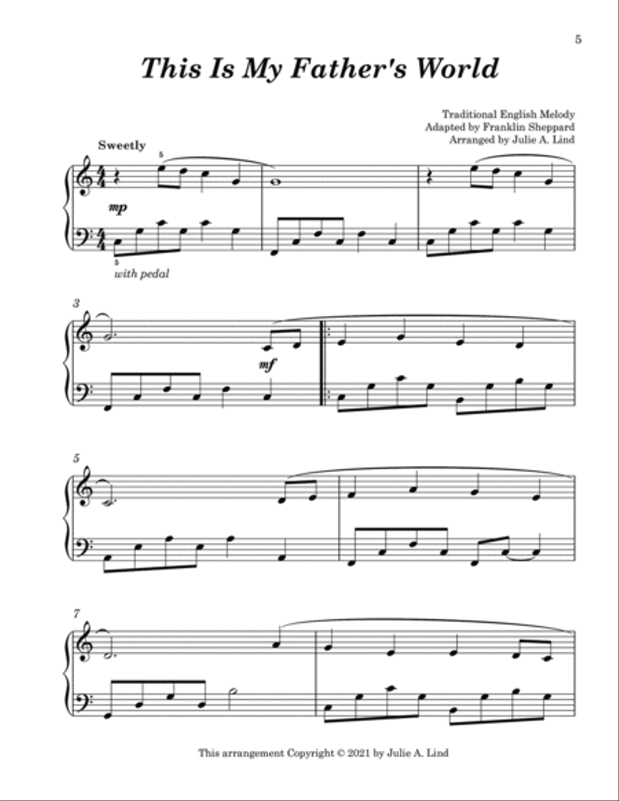 Hymns for Church and Worship Piano Solo scores gallery preview page 6