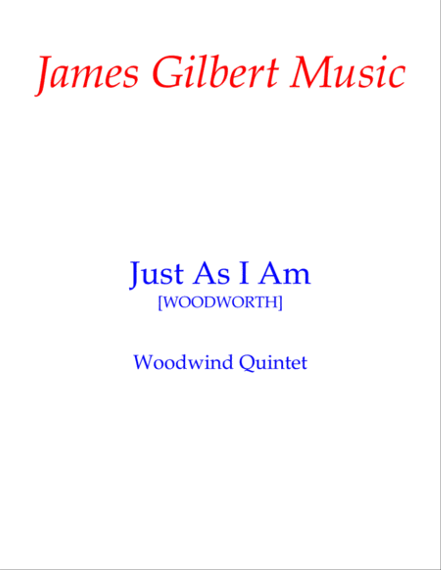 Just As I Am Just As I Am Woodwind Quintet scores gallery preview page 1