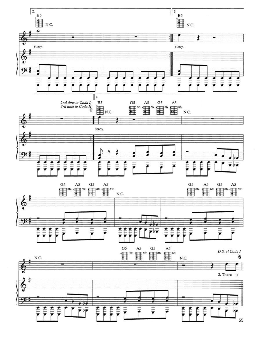 Seek & Destroy Piano, Vocal, Guitar scores gallery preview page 5