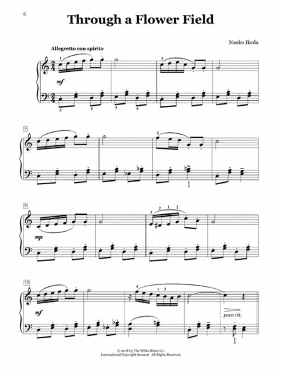Bouquet of Color Easy Piano scores gallery preview page 4
