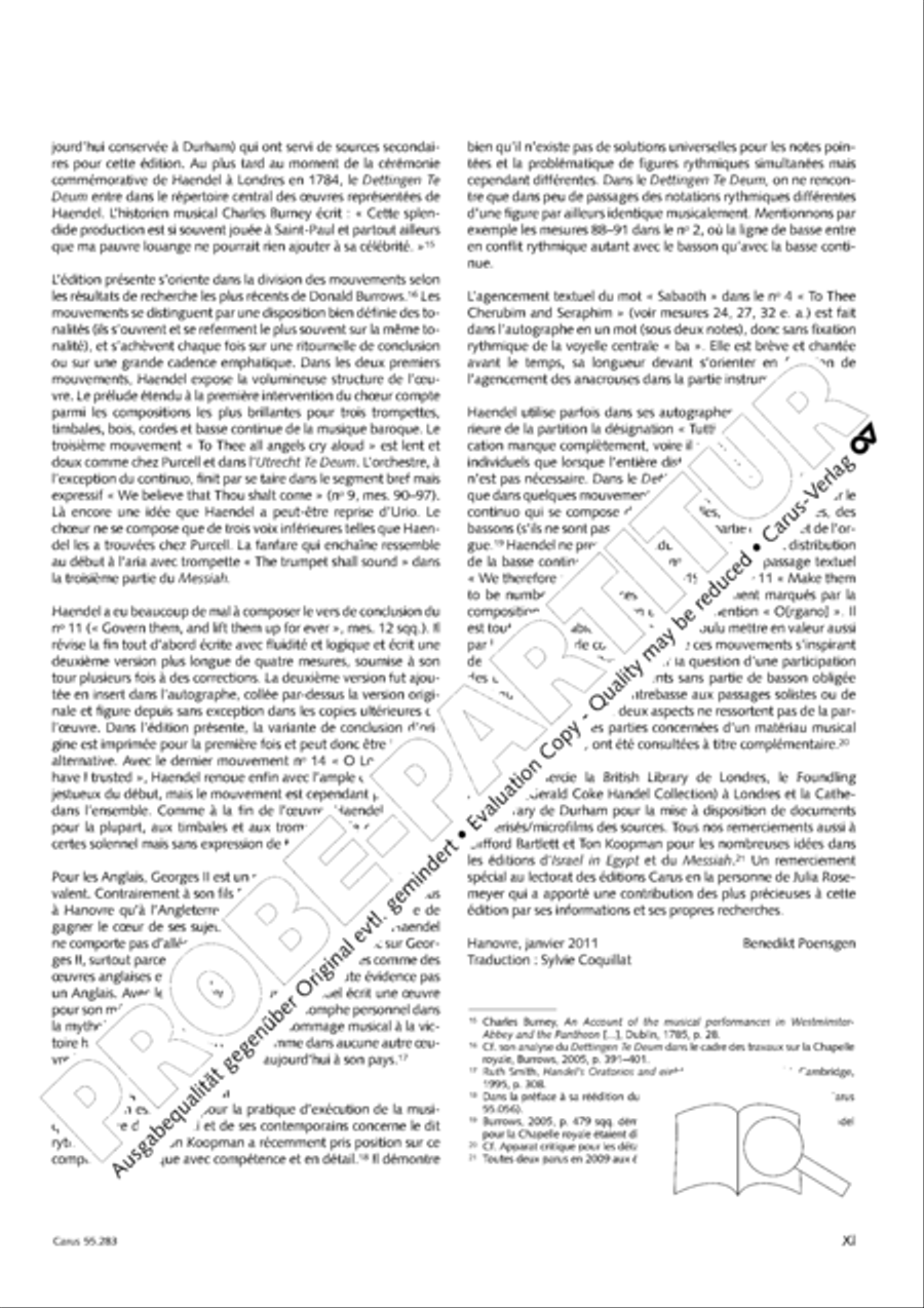 Te Deum for the Victory of Dettingen SSATB scores gallery preview page 12