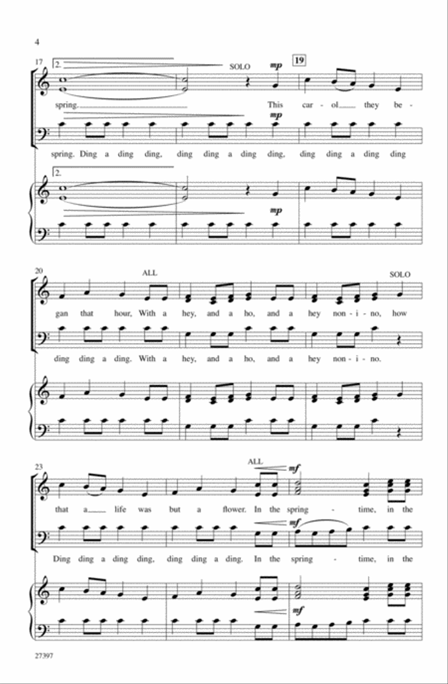 Three Shakespeare Settings 3-Part scores gallery preview page 3