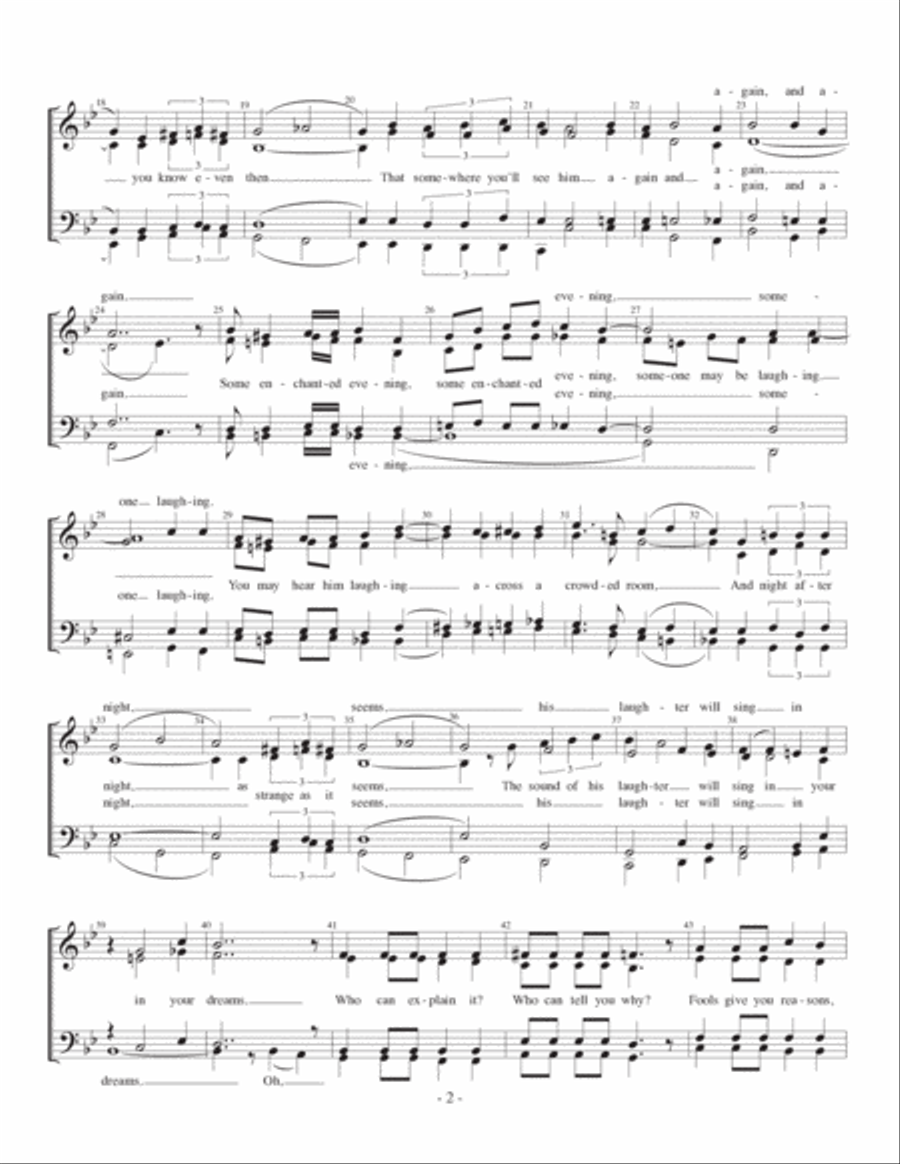 Some Enchanted Evening A Cappella scores gallery preview page 2