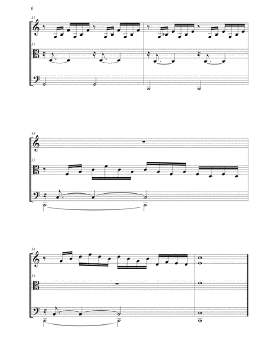 Bach - Prelude No. 1 in C major, BWV 846 Large Ensemble scores gallery preview page 6