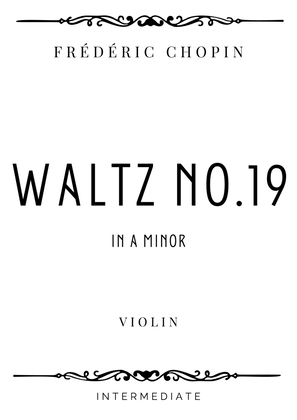 Book cover for Chopin - Waltz No. 19 in A minor - Intermediate