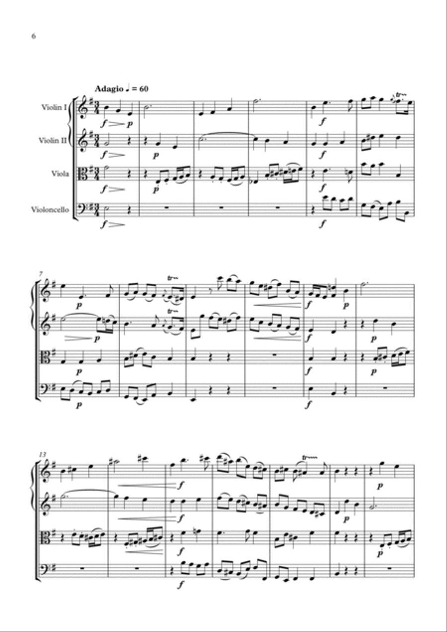 Concerto grosso in G major op. 6 no. 1 String Quartet scores gallery preview page 6