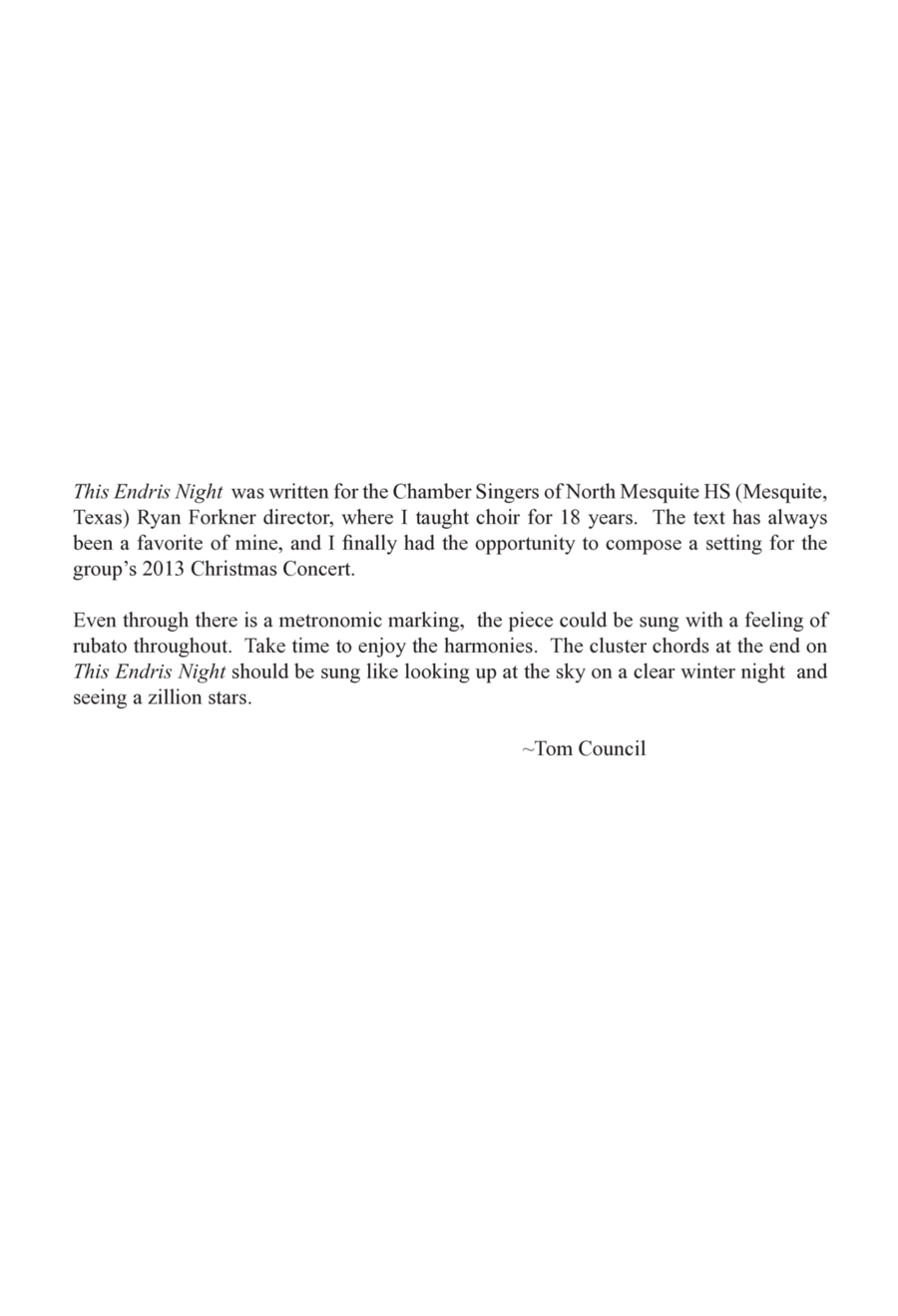 This Endris Night Divisi scores gallery preview page 1