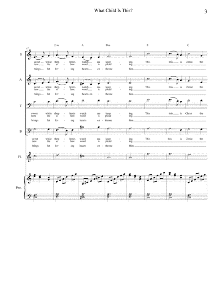 What Child is This? SATB with an option of instruments and piano image number null