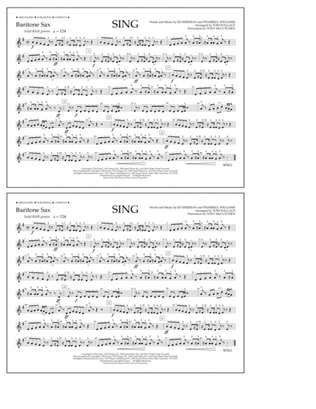 Book cover for Sing - Baritone Sax