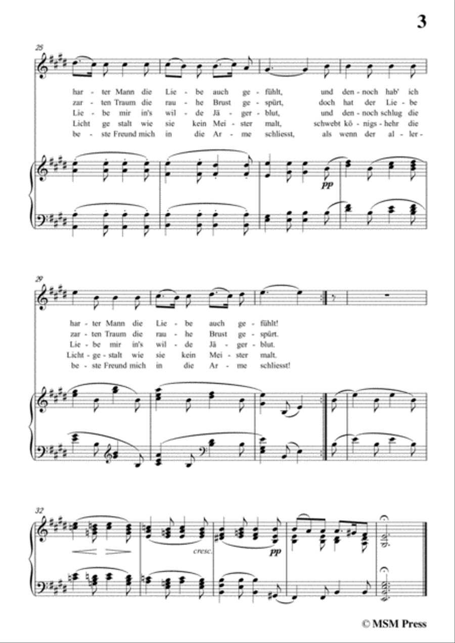 Schubert-Jägers Liebeslied,Op.96 No.2,in E Major,for Voice&Piano Voice scores gallery preview page 5