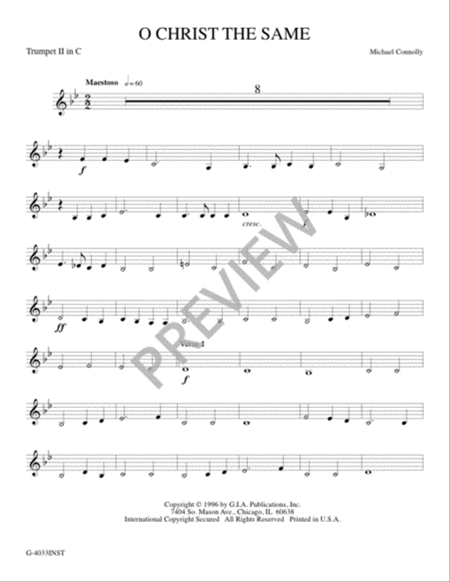 O Christ the Same - Instrument edition Trombone scores gallery preview page 8