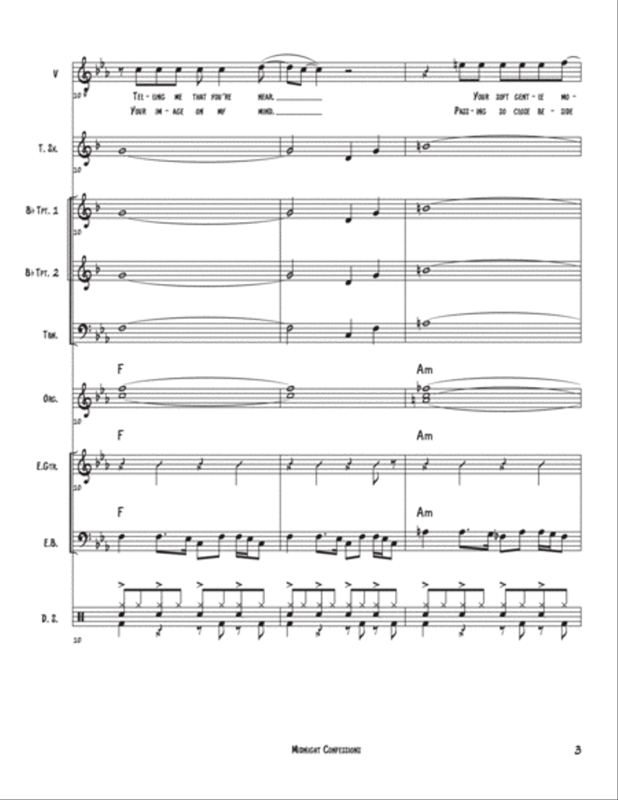 Midnight Confessions Midnight Confessions Jazz Ensemble scores gallery preview page 3