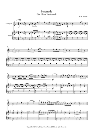 Serenade (Eine Kleine Nachtmusik) - Wolfgang Amadeus Mozart (Trumpet + Piano)