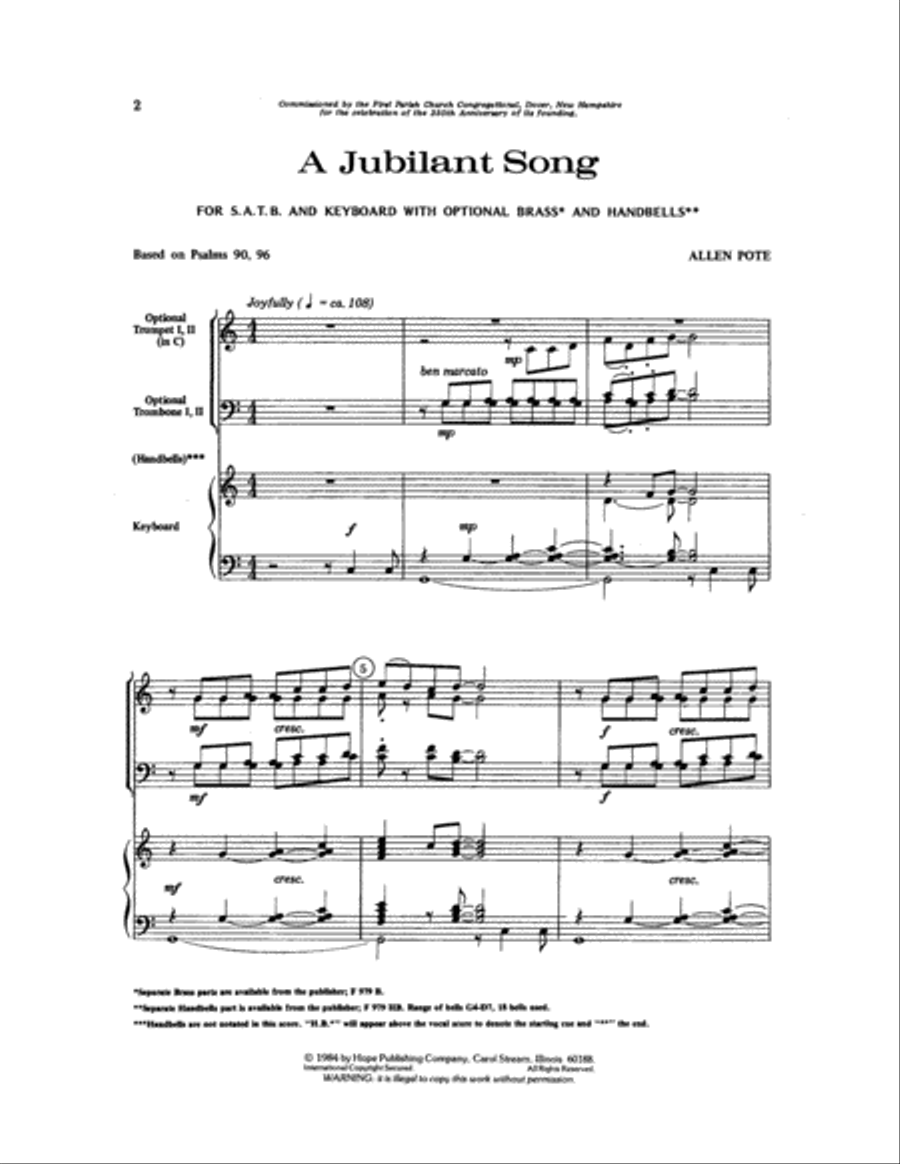 A Jubilant Song A Jubilant Song 4-Part scores gallery preview page 3