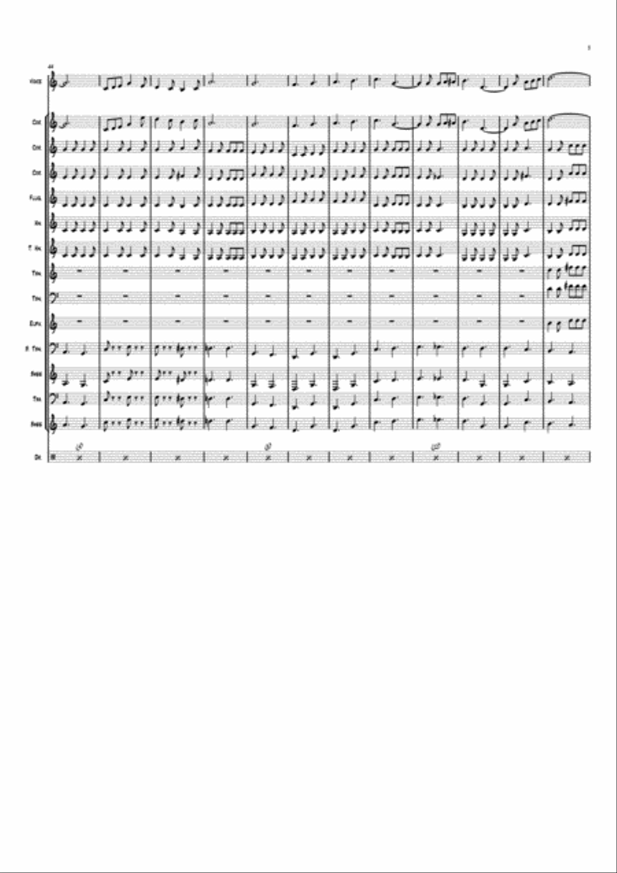 Sing As We Go (sit On My Face) Brass Ensemble scores gallery preview page 5