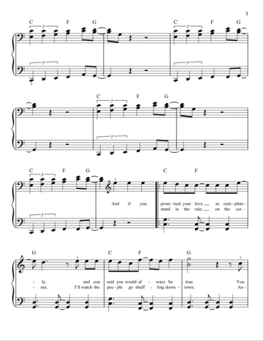 Fool In The Rain Easy Piano scores gallery preview page 3