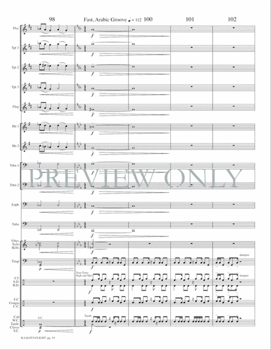 Kaalin's Flight Kaalin's Flight Small Ensemble scores gallery preview page 21