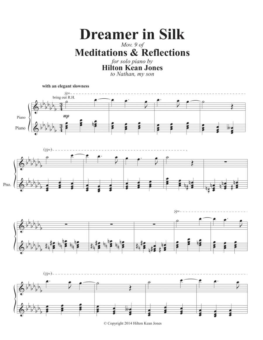 Dreamer in Silk Piano Solo scores gallery preview page 1
