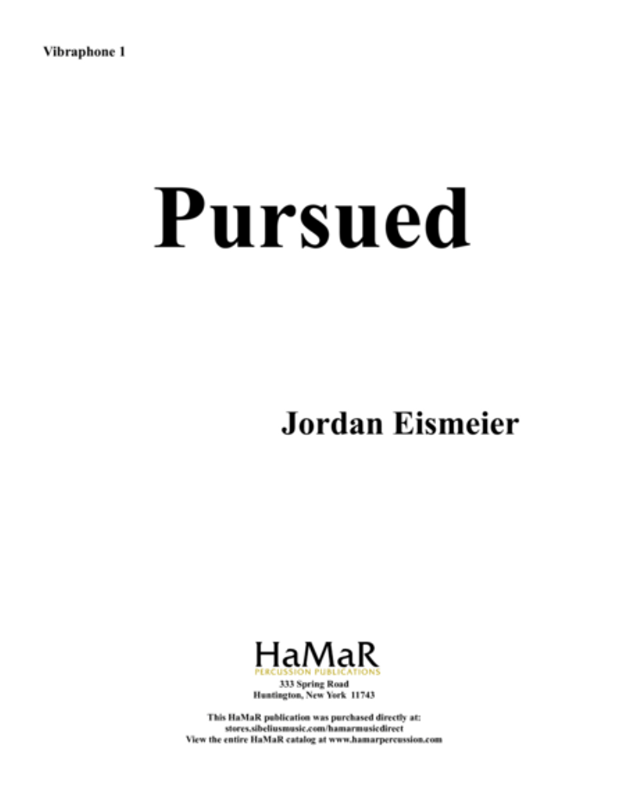Pursued Pursued Marimba scores gallery preview page 1