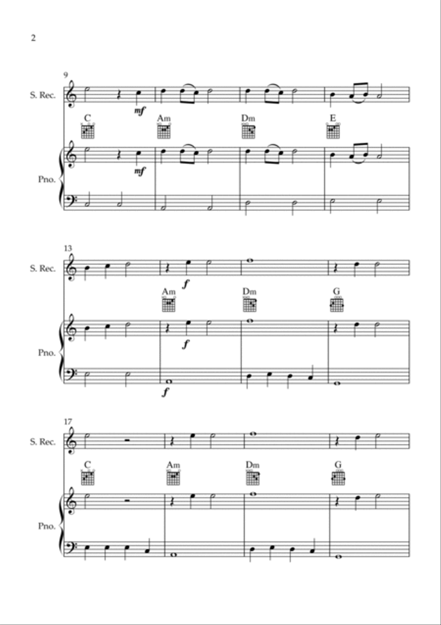 Flowers Recorder scores gallery preview page 2
