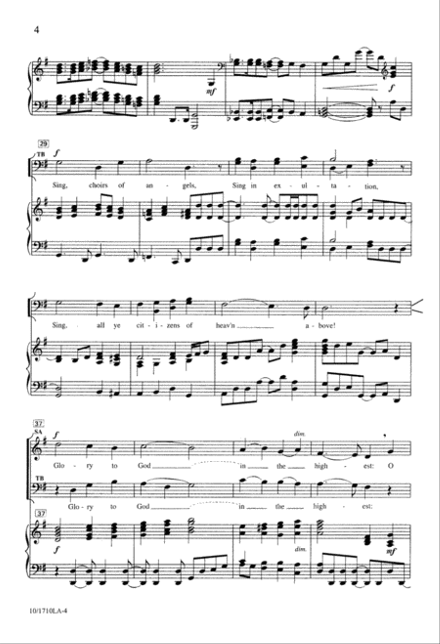 O Come, All Ye faithful 4-Part scores gallery preview page 4