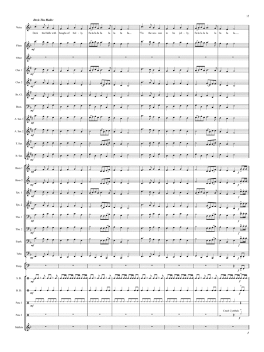 Sing Along With Santa! Concert Band scores gallery preview page 14