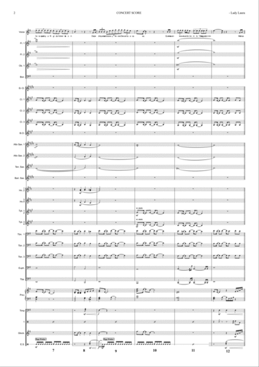 Lady Laura Lady Laura Concert Band scores gallery preview page 2
