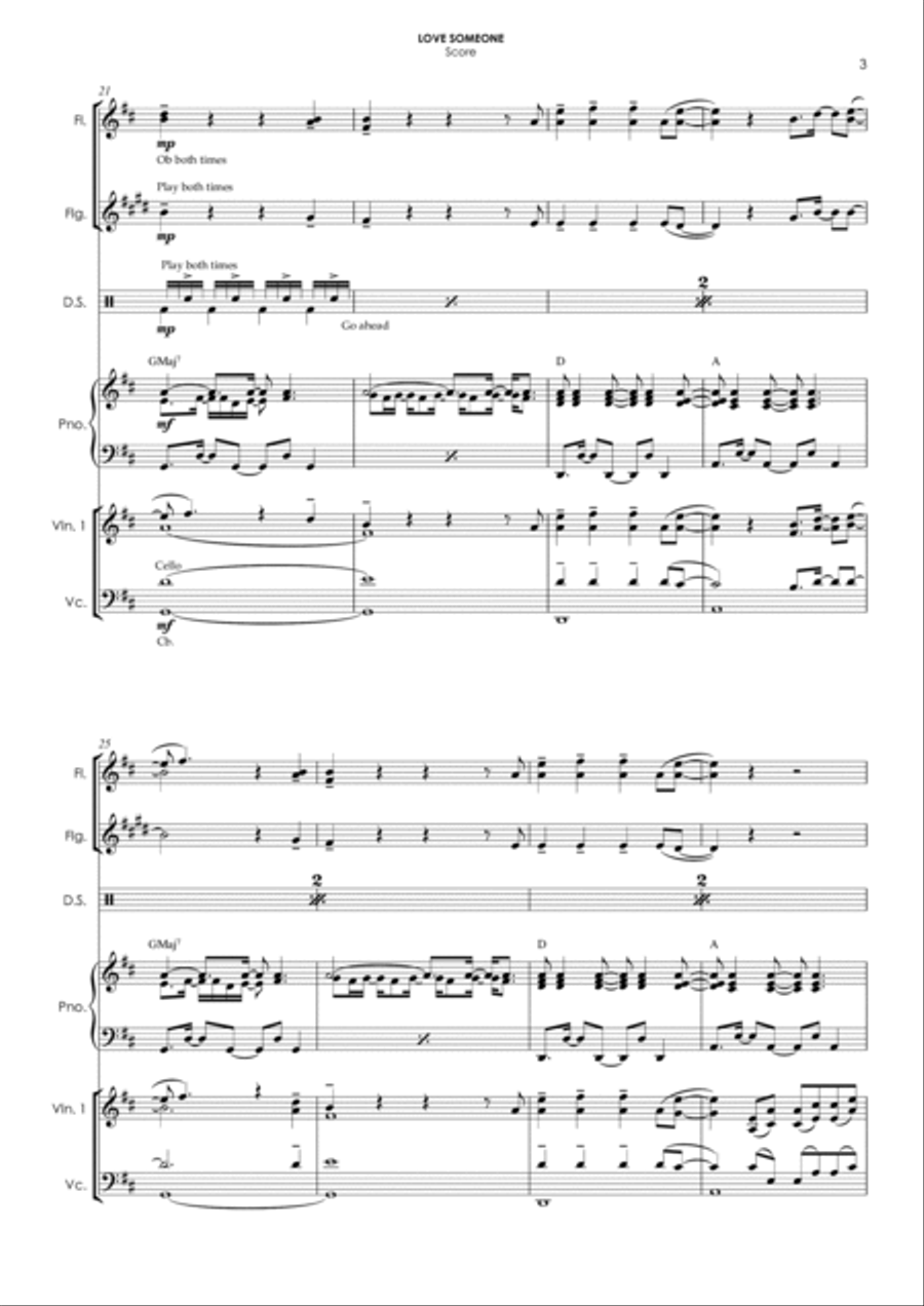 Love Someone Love Someone Large Ensemble scores gallery preview page 6