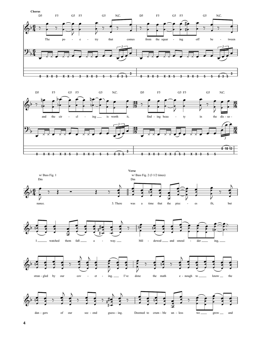 Schism Guitar Tablature scores gallery preview page 4