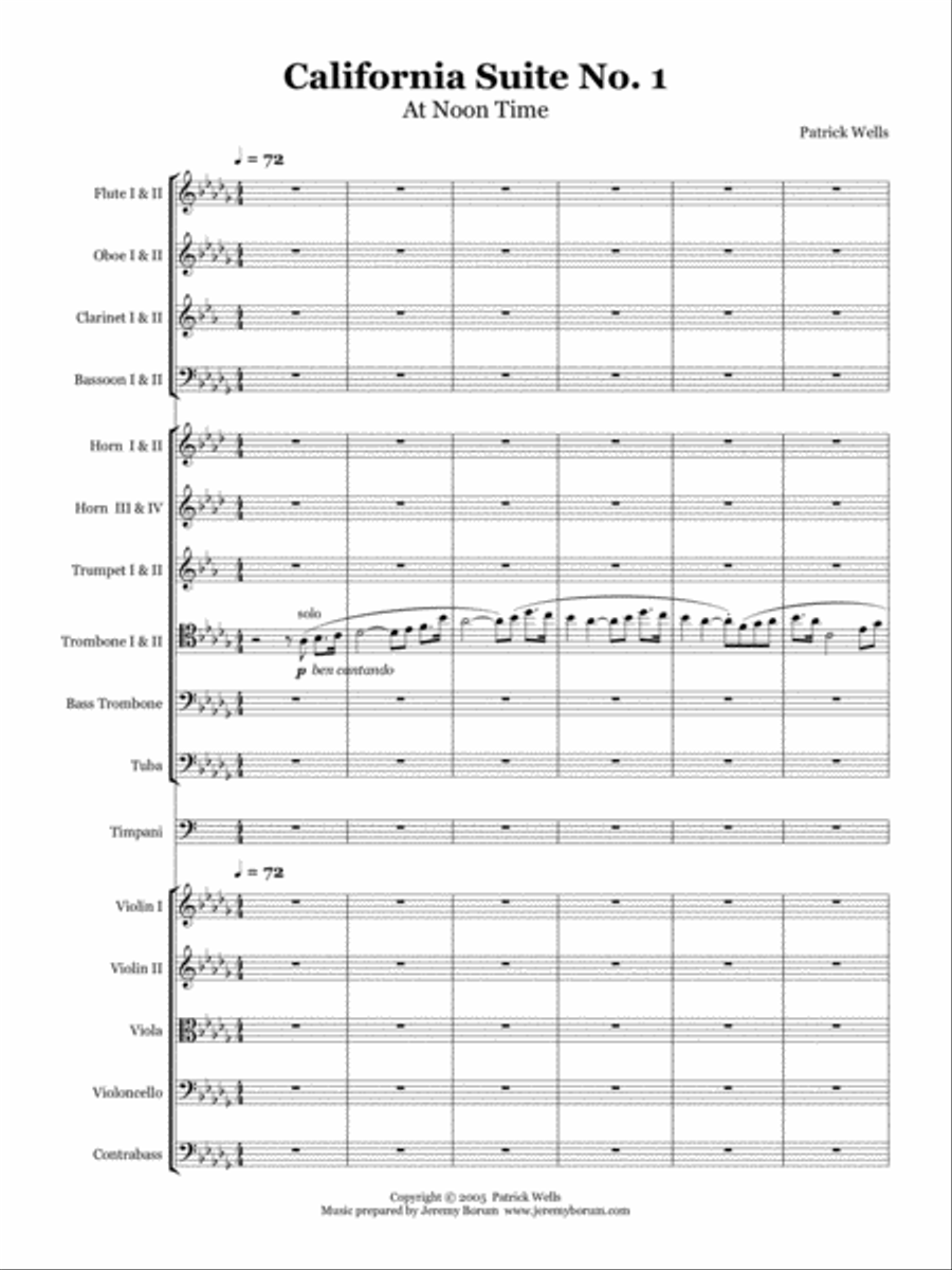At Noon Time At Noon Time Small Ensemble scores gallery preview page 1