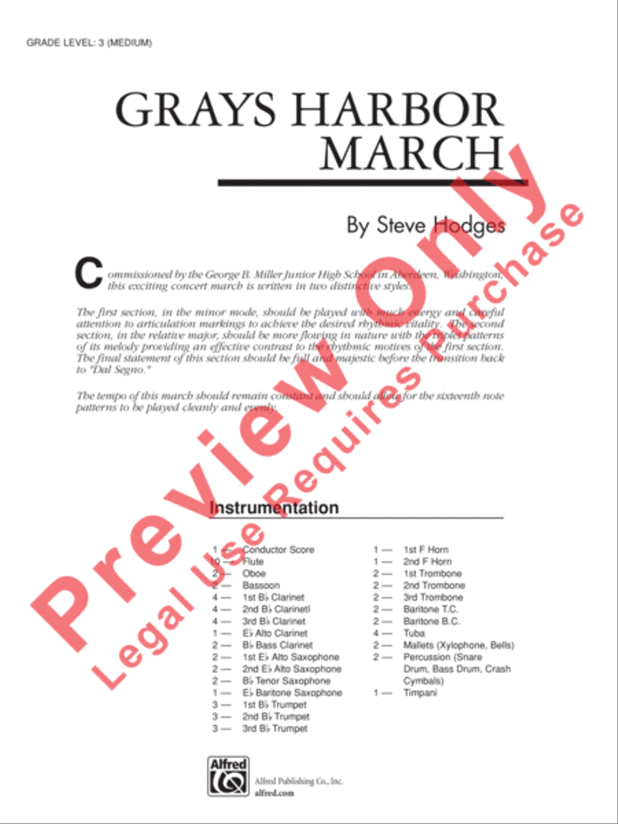 Grays Harbor March Concert Band scores gallery preview page 2