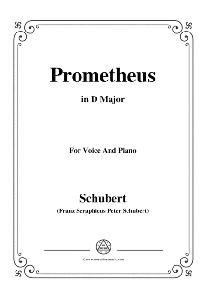 Schubert-Prometheus,in D Major,for Voice and Piano image number null