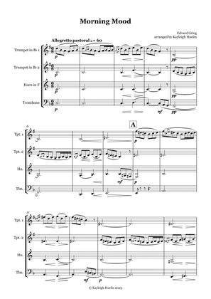 Morning Mood by Edvard Grieg - Brass quartet
