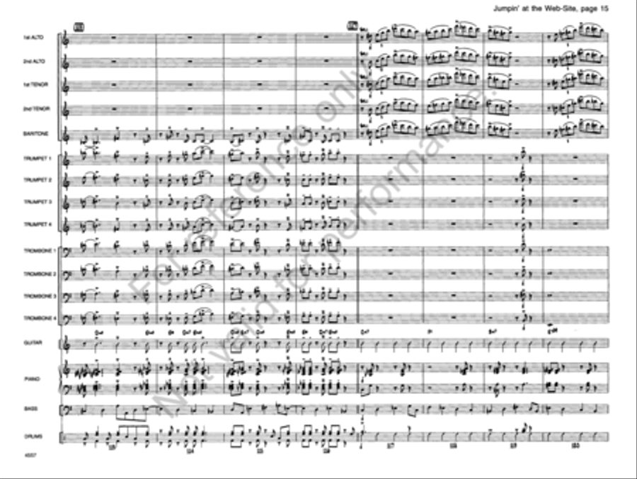 Jumpin' At the Website Jazz Ensemble scores gallery preview page 15