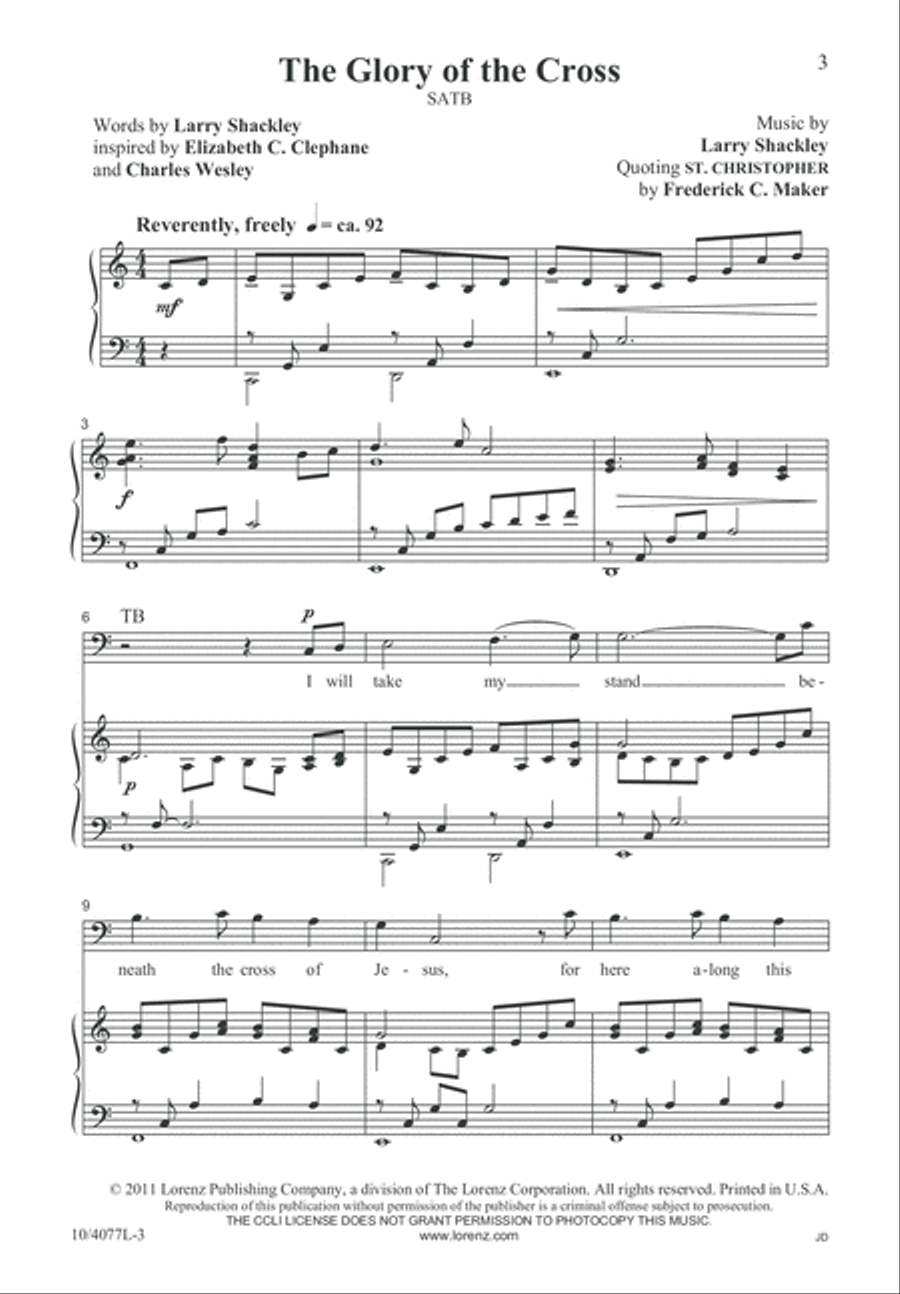 The Glory of the Cross 4-Part scores gallery preview page 4