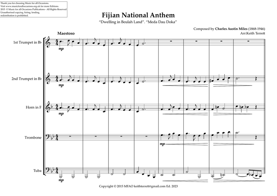 Fijian National Anthem (