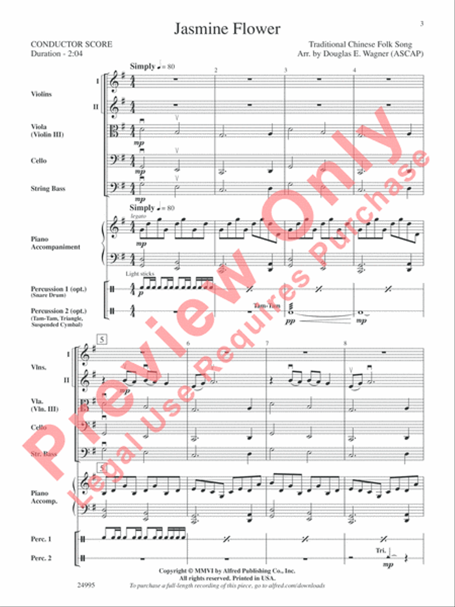 Jasmine Flower Jasmine Flower String Orchestra scores gallery preview page 4