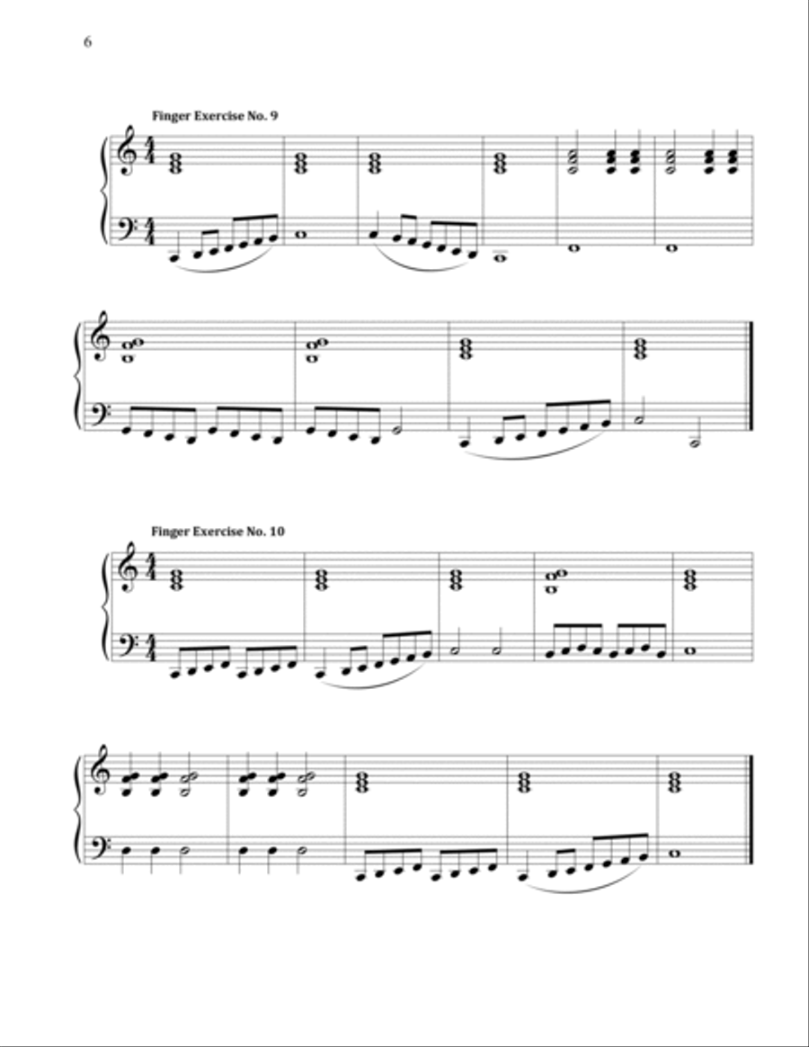 Finger Exercise Collection for Scales: C, D, E, F, G, and A major (Major Scales) image number null