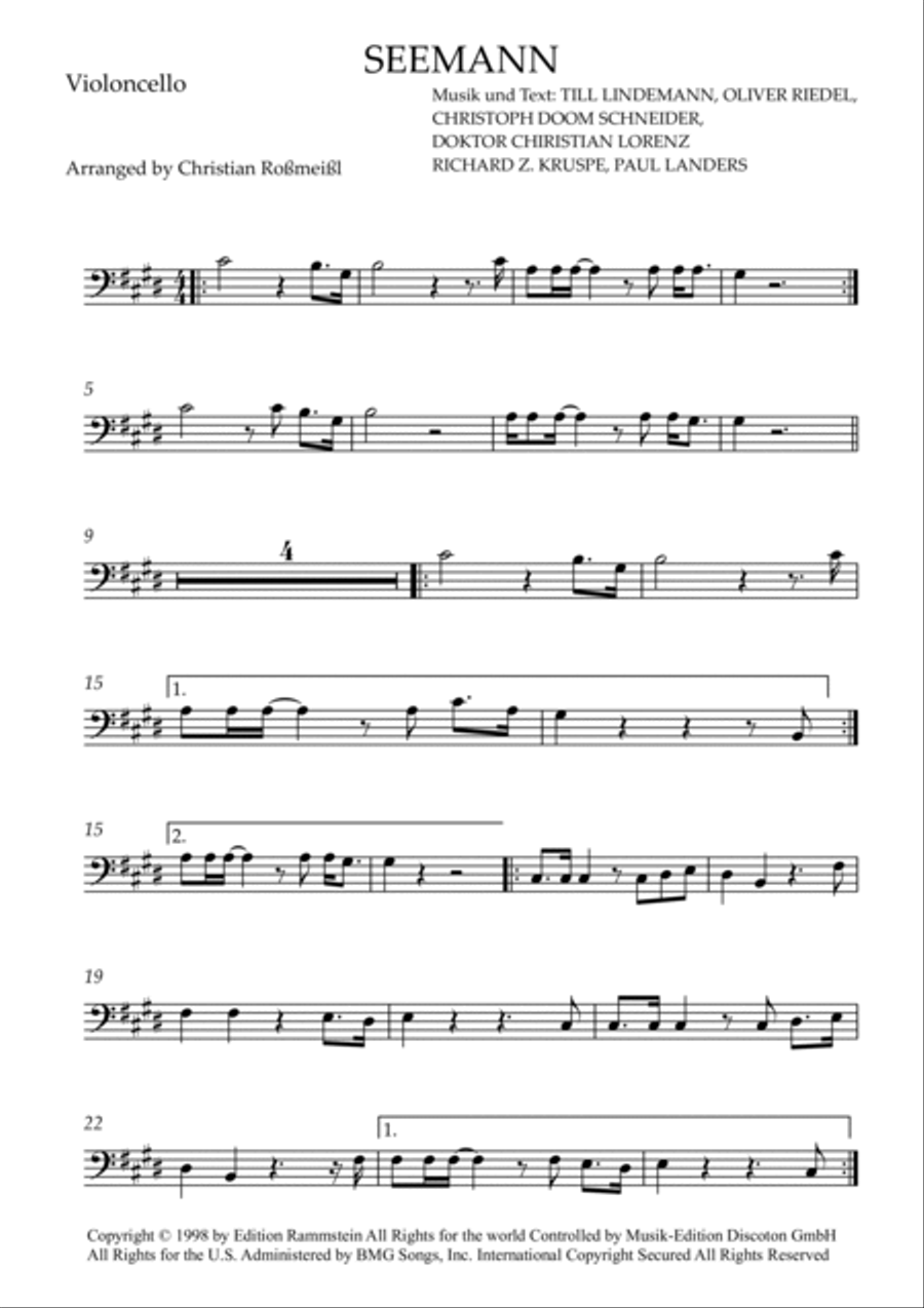 Seemann Cello Solo scores gallery preview page 2
