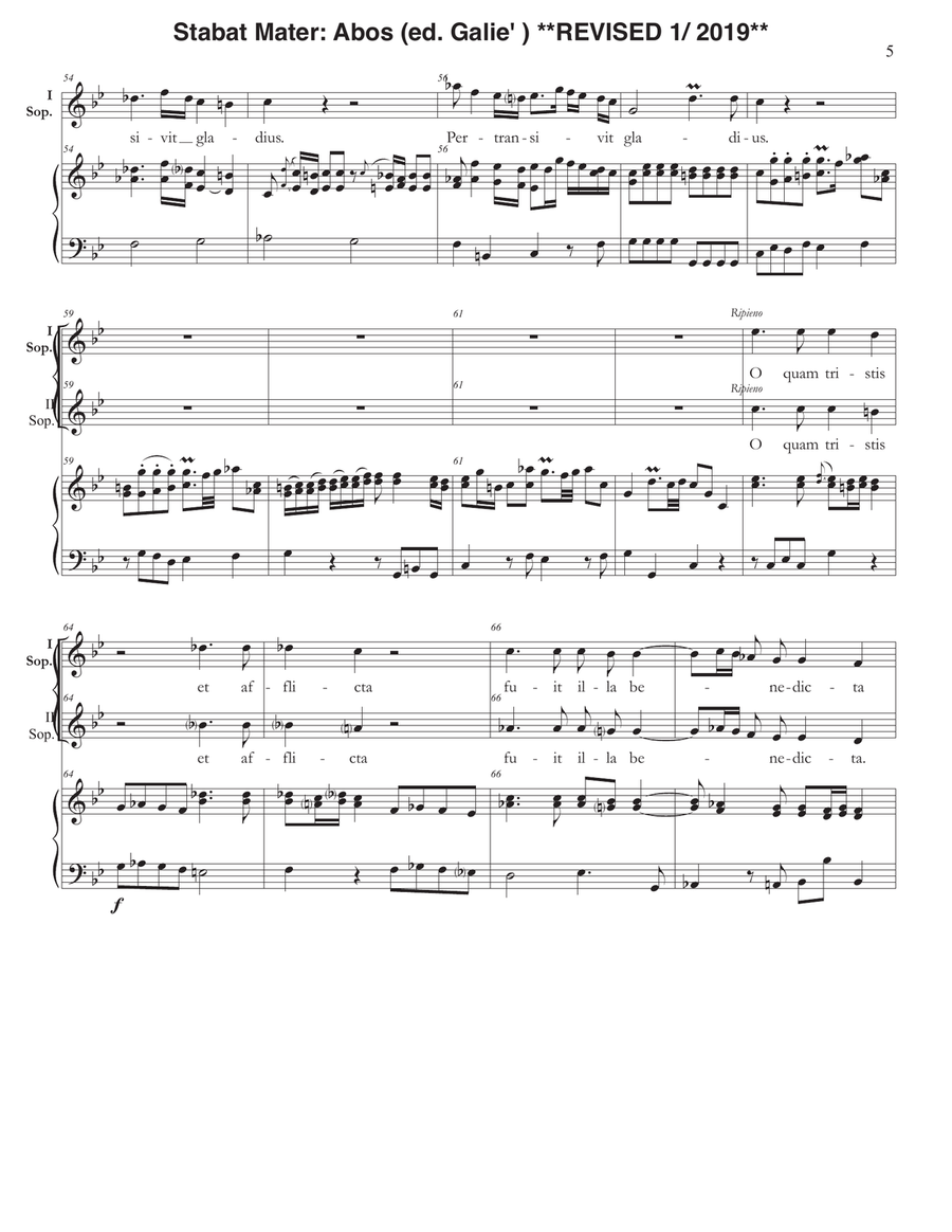 Stabat Mater - Abos (Galiè) SSA SSA scores gallery preview page 5