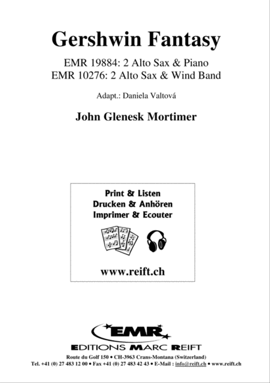 Gershwin Fantasy Alto Saxophone scores gallery preview page 2