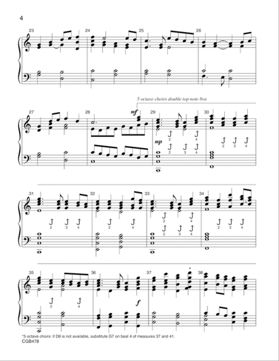 He Leads Me Day By Day He Leads Me Day By Day Handbell Choir scores gallery preview page 4
