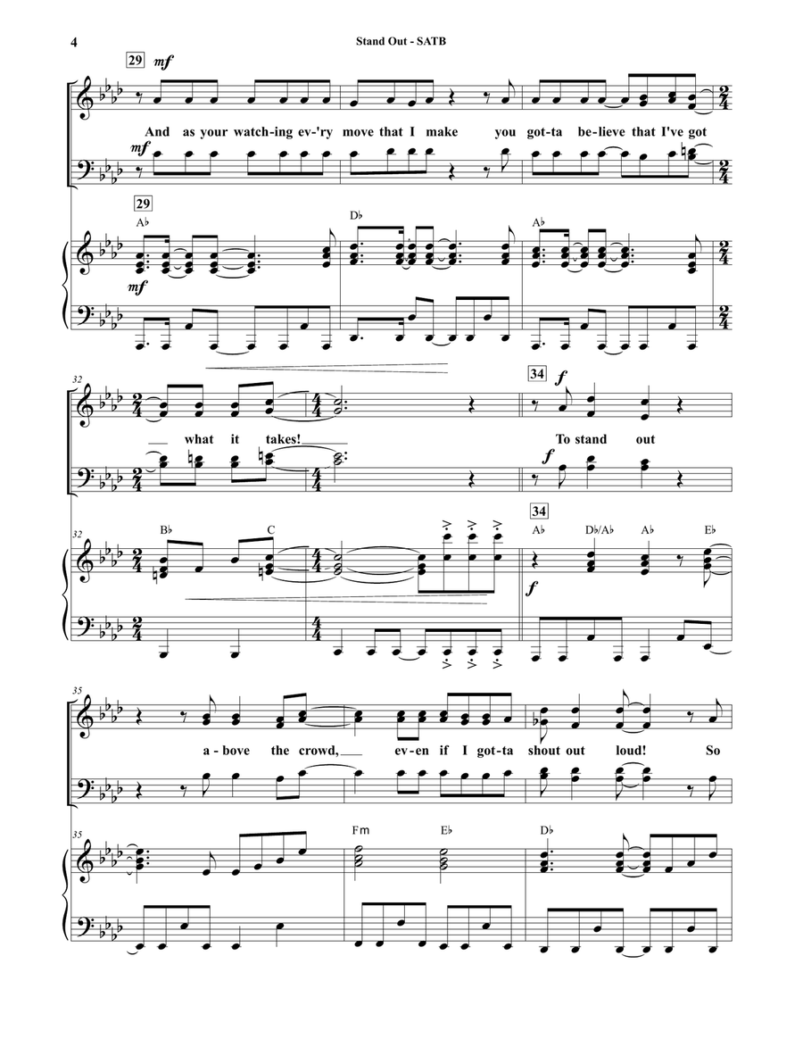 Stand Out 4-Part scores gallery preview page 4