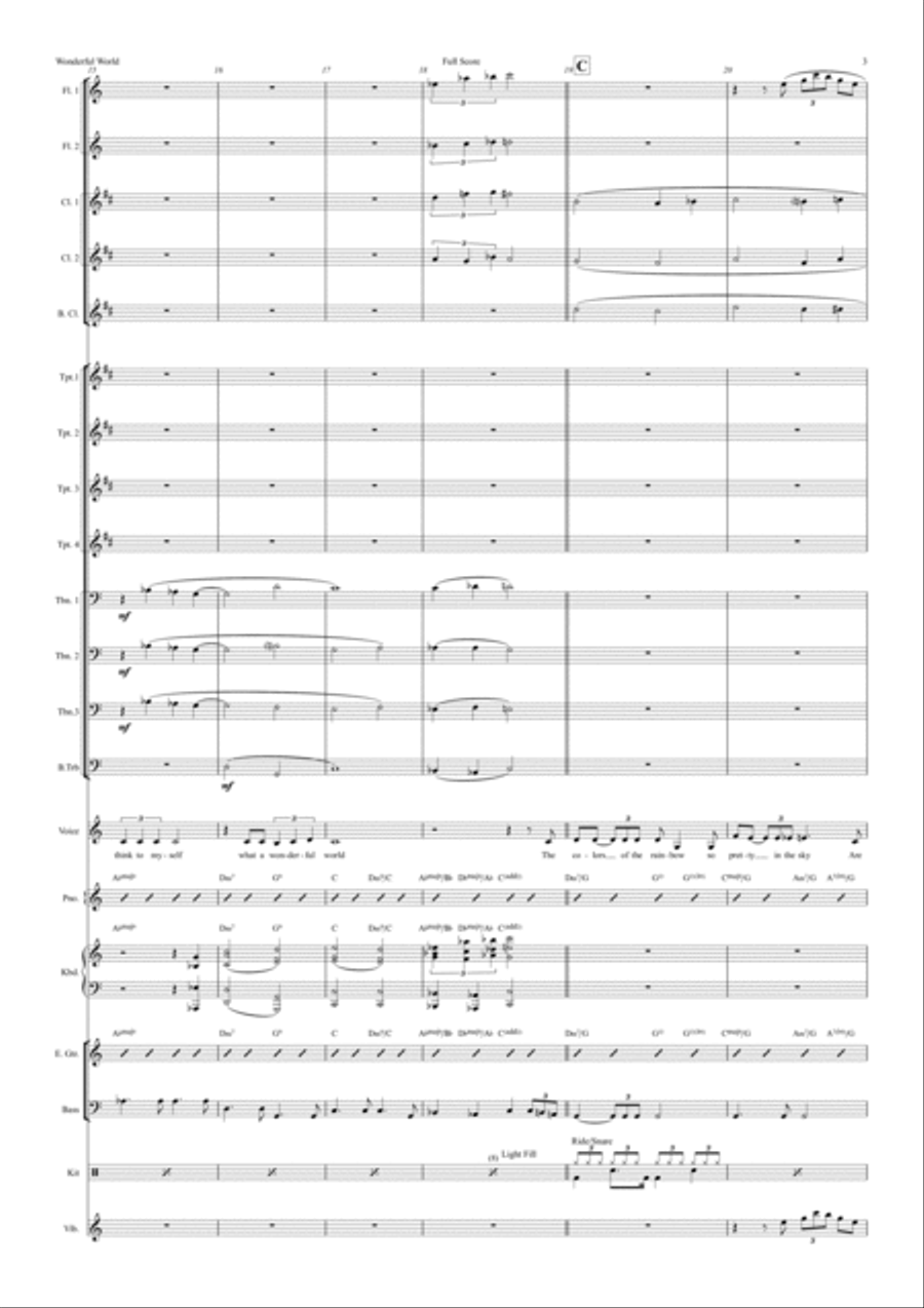 What A Wonderful World Jazz Ensemble scores gallery preview page 3