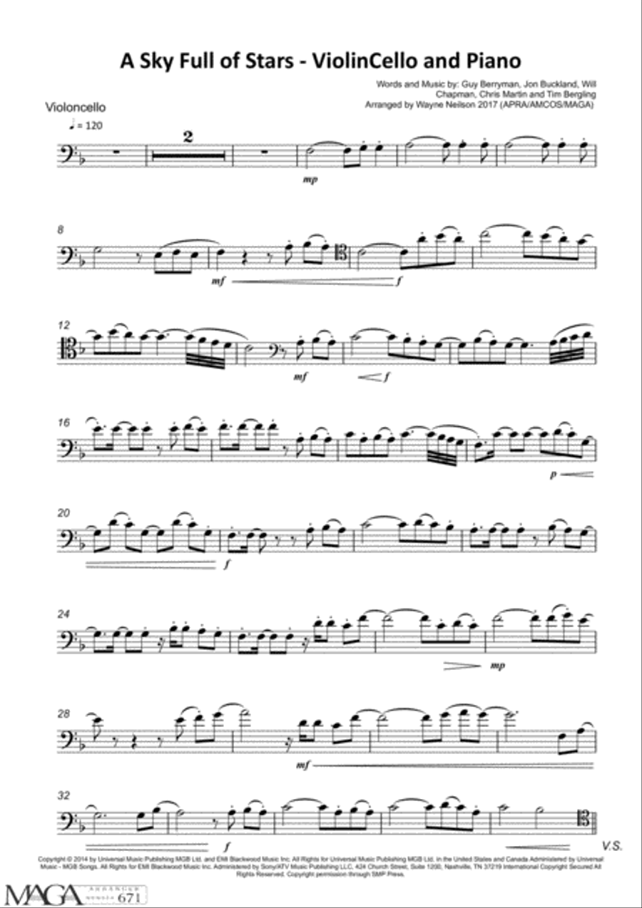A Sky Full Of Stars Piano scores gallery preview page 6