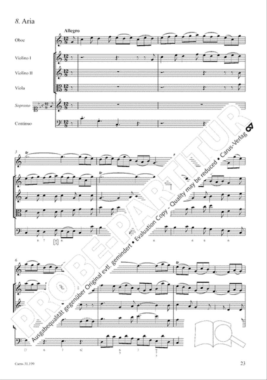My heart is bathed in blood (Mein Herze schwimmt im Blut) Orchestra scores gallery preview page 24