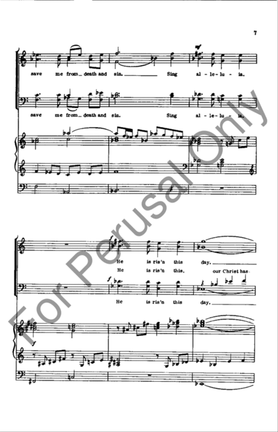 Alleluia, Christ Is Risen 4-Part scores gallery preview page 7